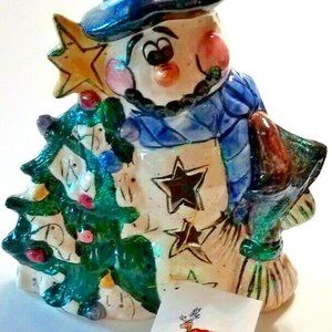 Blue Sky Clayworks snowman by Heather Goldminc